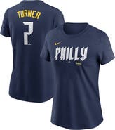 Nike Women's Nike Trea Turner Royal Philadelphia Phillies 2024 City Connect Fuse Player Name & Number T-Shirt