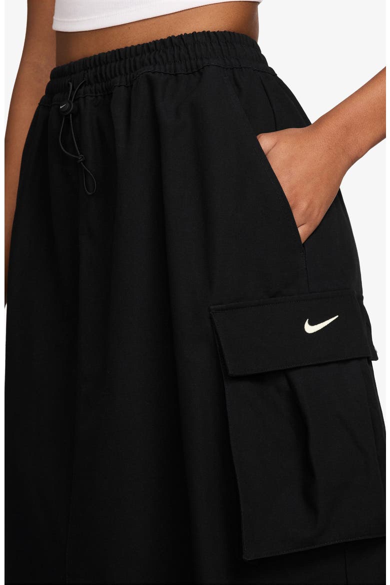 Street Cargo Midi Skirt, Alternate, color, BLACK/SAIL