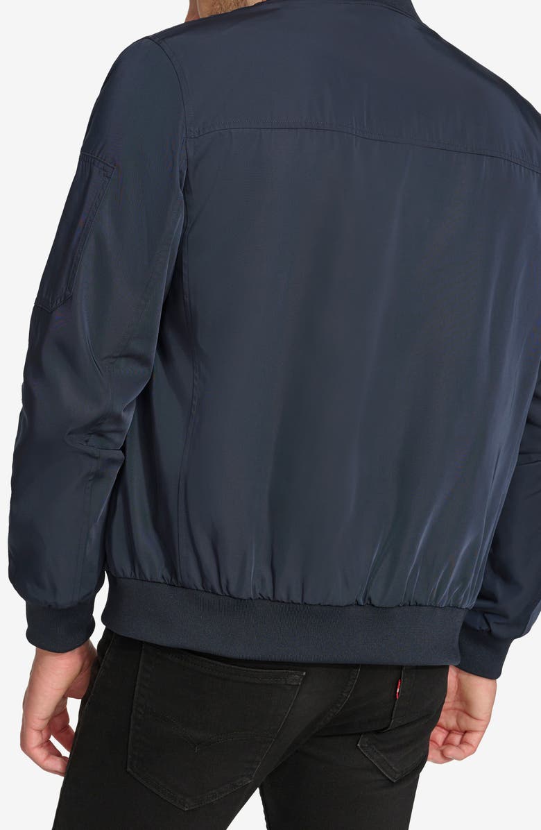 Calvin Klein Bomber Flight Jacket, Alternate, color, True Navy