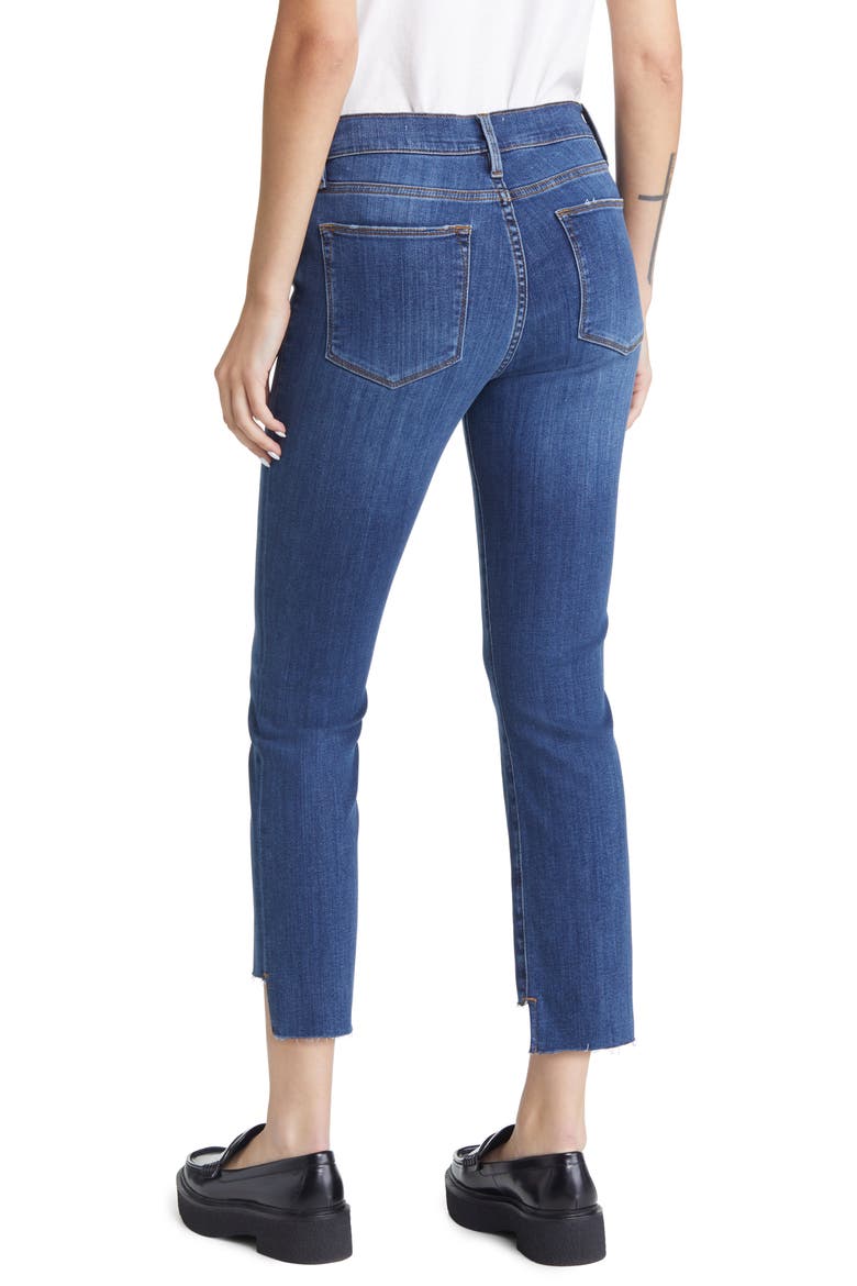Le High Step Hem Straight Leg Crop Jeans, Alternate, color, ORLENA
