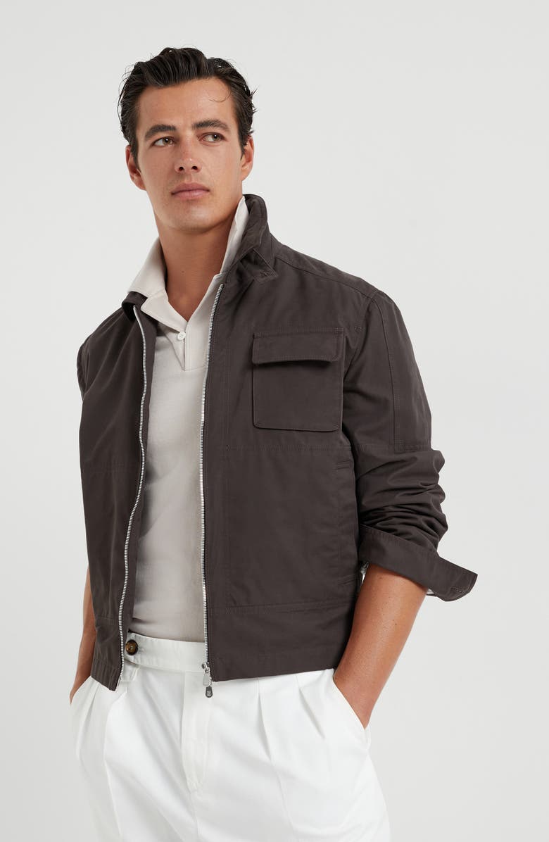 Brunello Cucinelli Lightweight knit Polo, Alternate, color, 