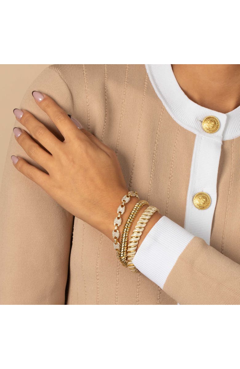 BY ADINA EDEN Fancy Pave Tennis Link Bracelet, Alternate, color, 