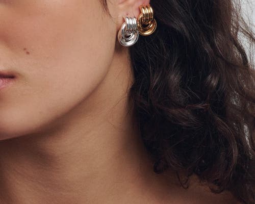 Heaven Mayhem Baby Knot Earrings In Gold