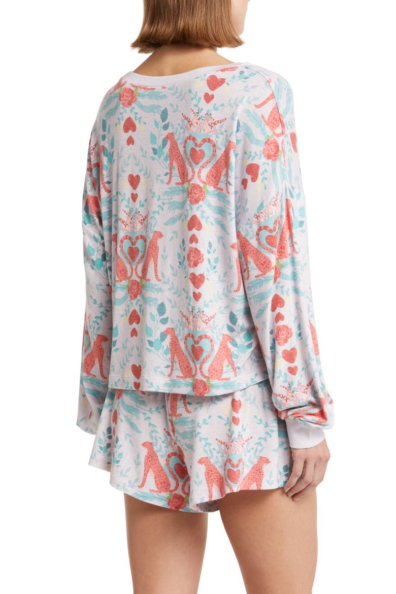 Star Seeker Brushed Jersey Short Pajamas, Alternate, color, BELOVED CHEETAH