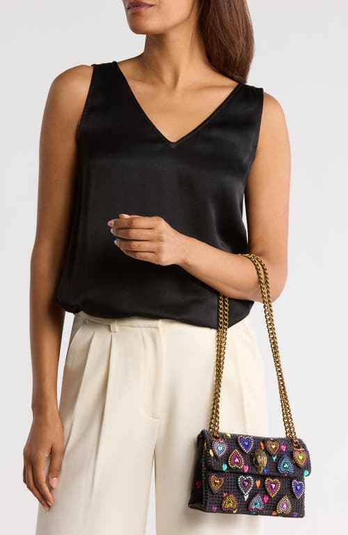 Kurt Geiger London Mini Kensington Fabric Convertible Shoulder Bag In Black