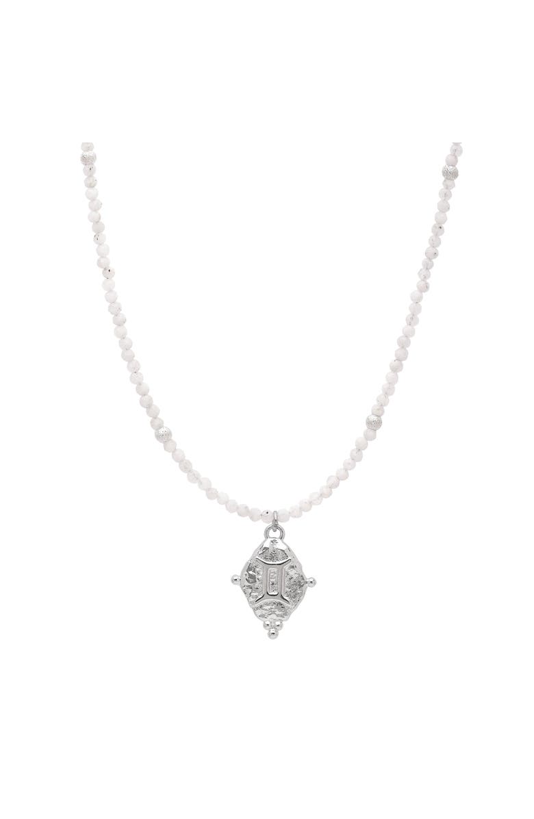 Seven Saints Gemini Zodiac Choker Necklace, Main, color, White