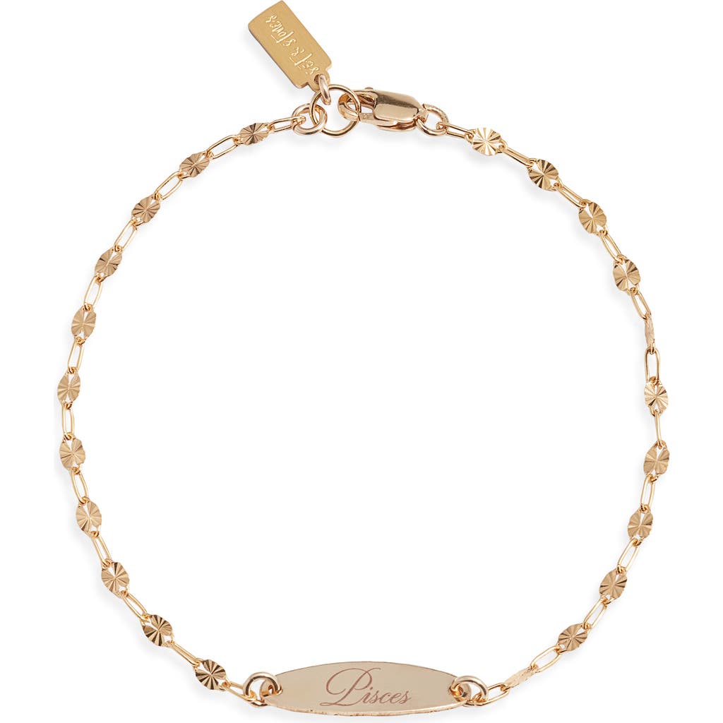 Set & Stones Engraved Zodiac Pendant