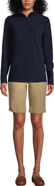 Lands' End School Uniform Young  Lightweight Fleece Quarter Zip Pullover