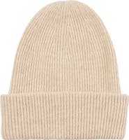 Amicale Ribbed Cashmere Double Cuff Beanie