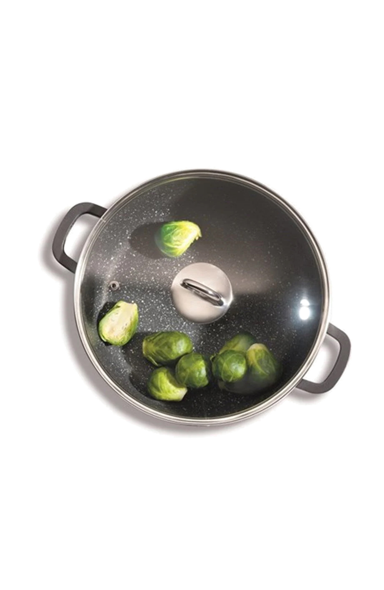 Cuisine::pro<sup>®</sup> GRANITE sauté Pan with Lid 6.3 Qt., Alternate, color, Black