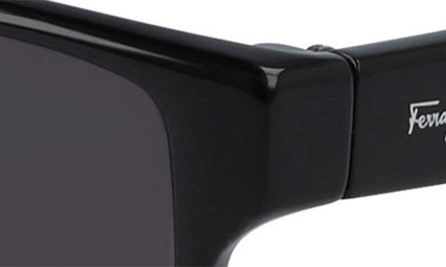 Ferragamo 58mm Rectangle Sunglasses In Black