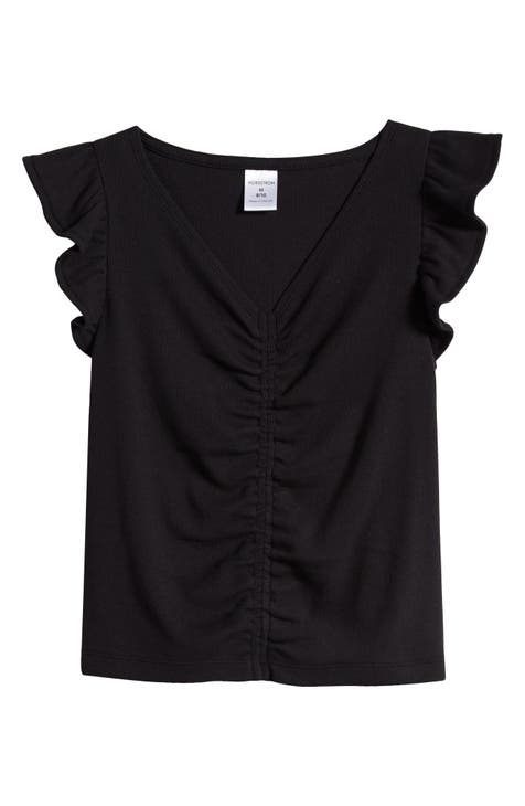 Girls black blouse best sale