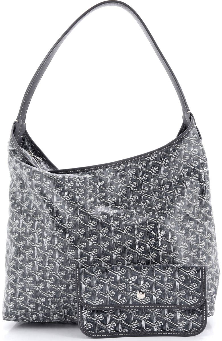 Pre-Owned Goyard Boheme Hobo Coated Canvas, Alternate, color, Gray