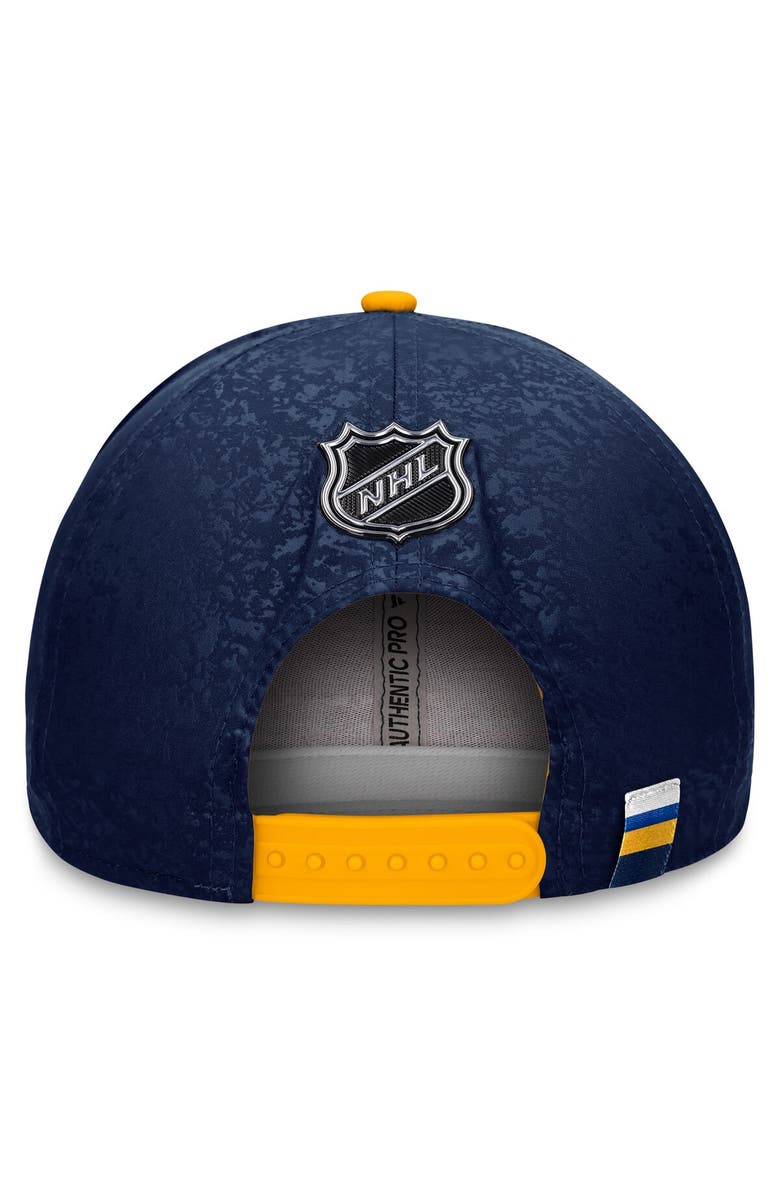 FANATICS Men's Fanatics Branded  Navy/Gold St. Louis Blues Authentic Pro Rink Two-Tone Snapback Hat, Alternate, color, Navy