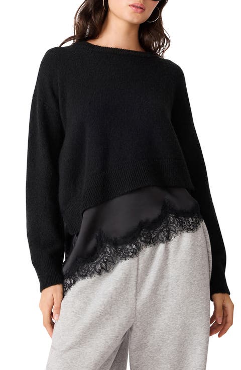 Aries Lace Hem Sweater