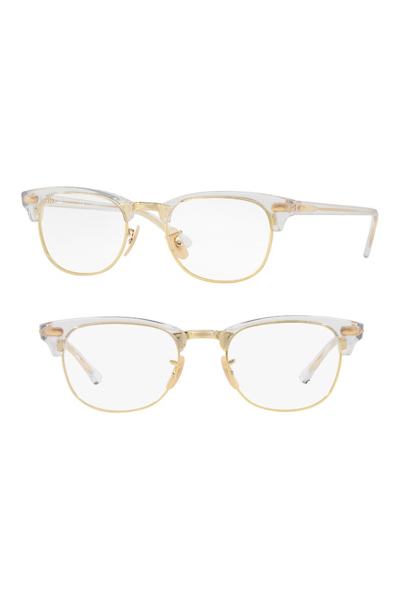 51mm Square optical glasses, Main, color, TRANSPARENT