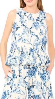 Ted Baker Print Peplum Top