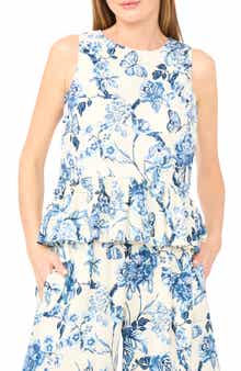 Ted Baker Print Peplum Top