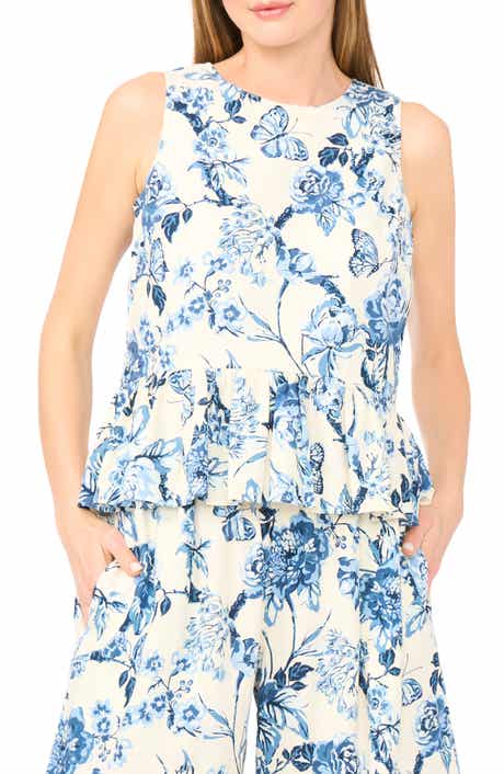 Ted Baker Print Peplum Top
