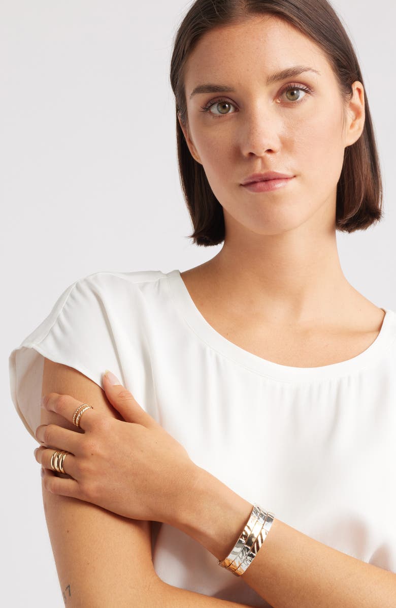 Nordstrom Set of 5 Assorted Stacking Rings, Alternate, color, Gold