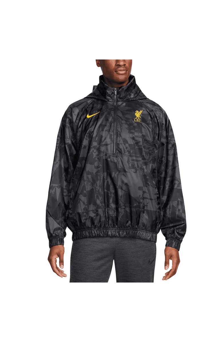 Nike Men's Nike Black Liverpool Windrunner Anorak Half-Zip Jacket, Main, color, 