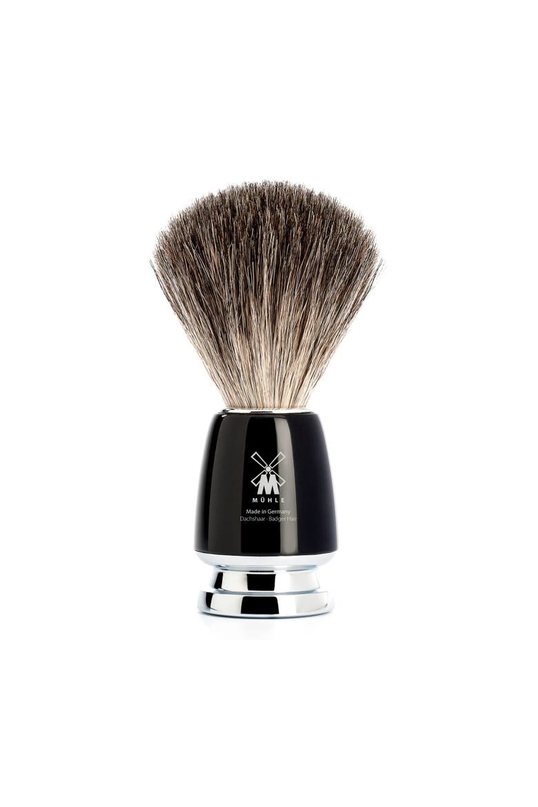 Rytmo Black Pure Badger Shaving Brush, Main, color, Black
