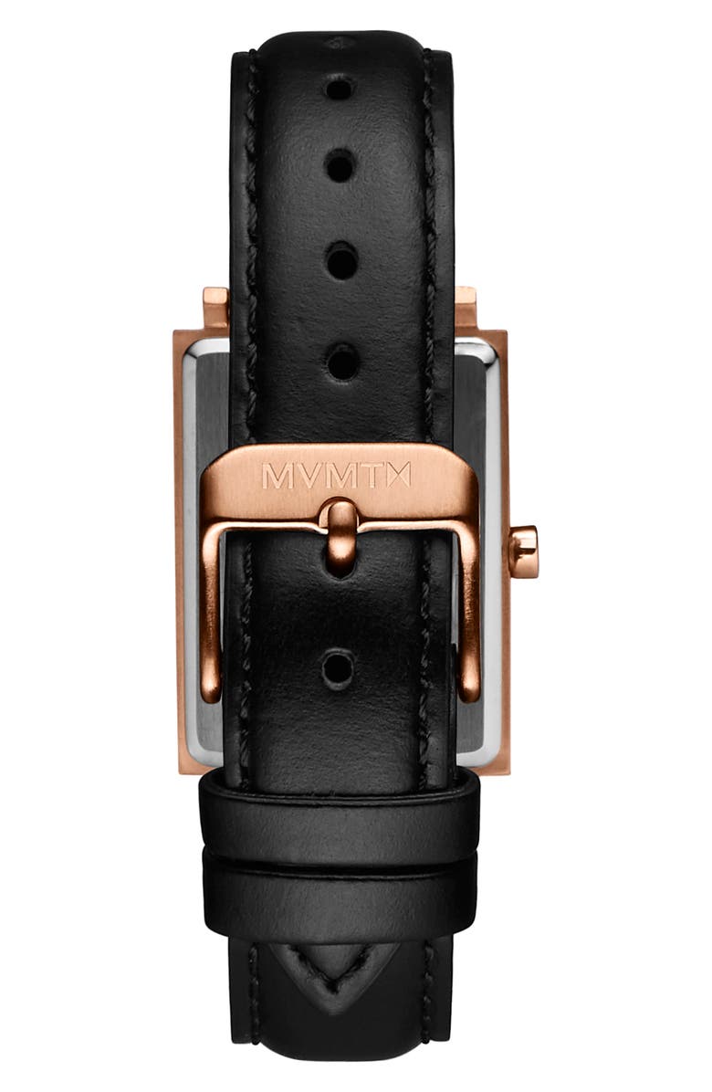 MVMT WATCHES MVMT Signature Square Leather Strap Watch, 24mm, Alternate, color, 