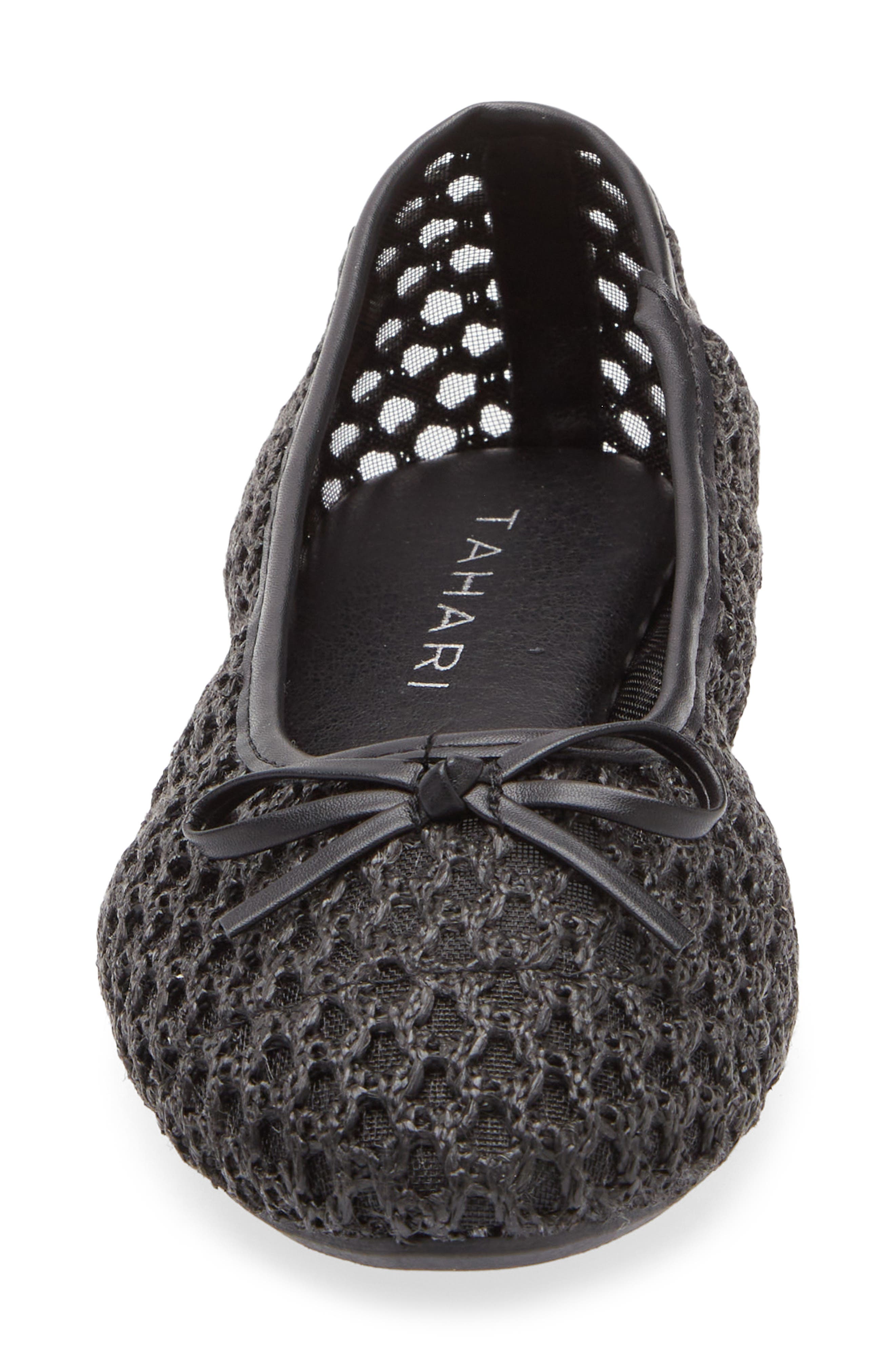 Tahari Coated Raffia Ballet Flat, Alternate, color, 