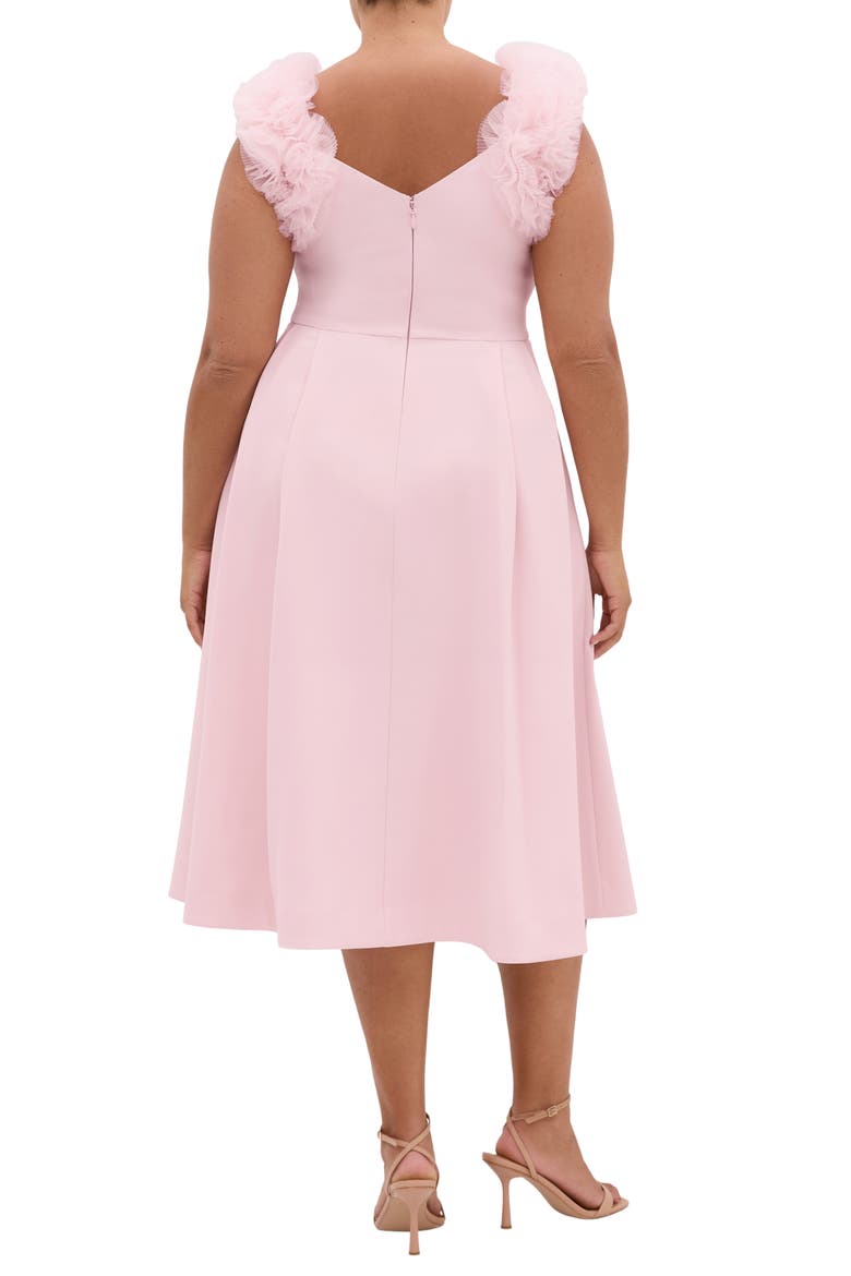 Roselyn Fit & Flare Stretch Crepe Cocktail Dress, Alternate, color, HEAVENLY PINK