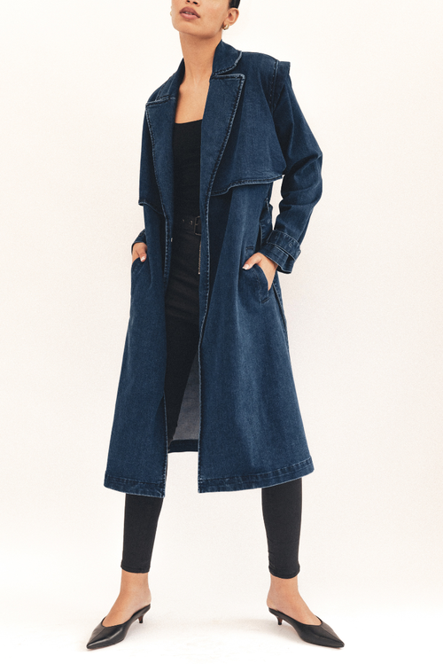Tt Studios Tivoli Trench In Blue