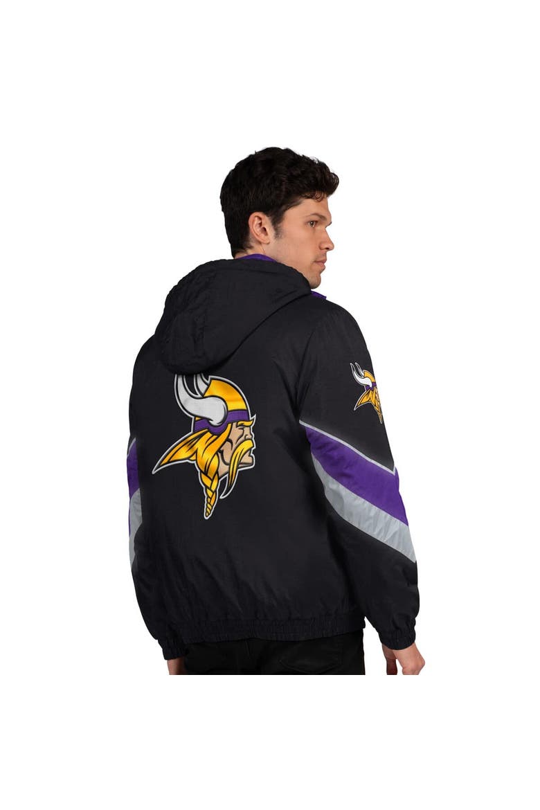 Men's Starter Black/Purple Minnesota Vikings Thursday Night Gridiron Full-Zip Jacket, Alternate, color, Black