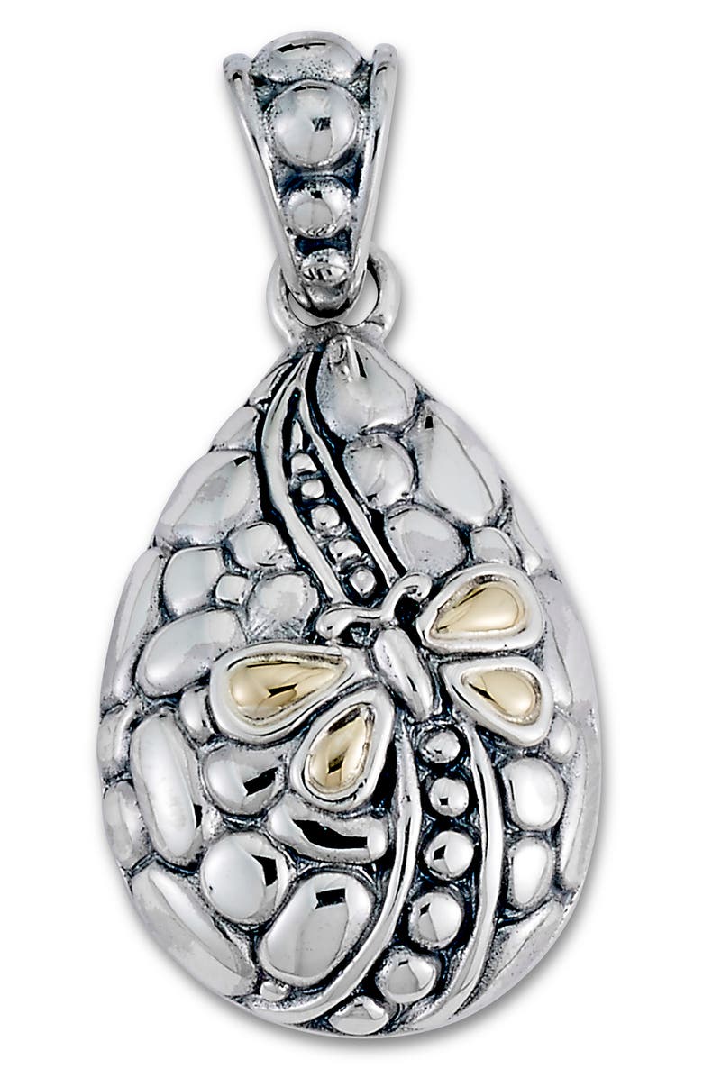 SAMUEL B. Sterling Silver & 18K Gold Butterfly Pendant, Main, color, Silver And Gold
