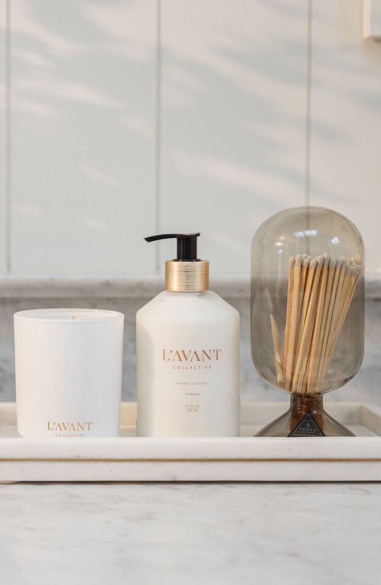 L'AVANT Collective Fresh Linen Candle, Alternate, color, White