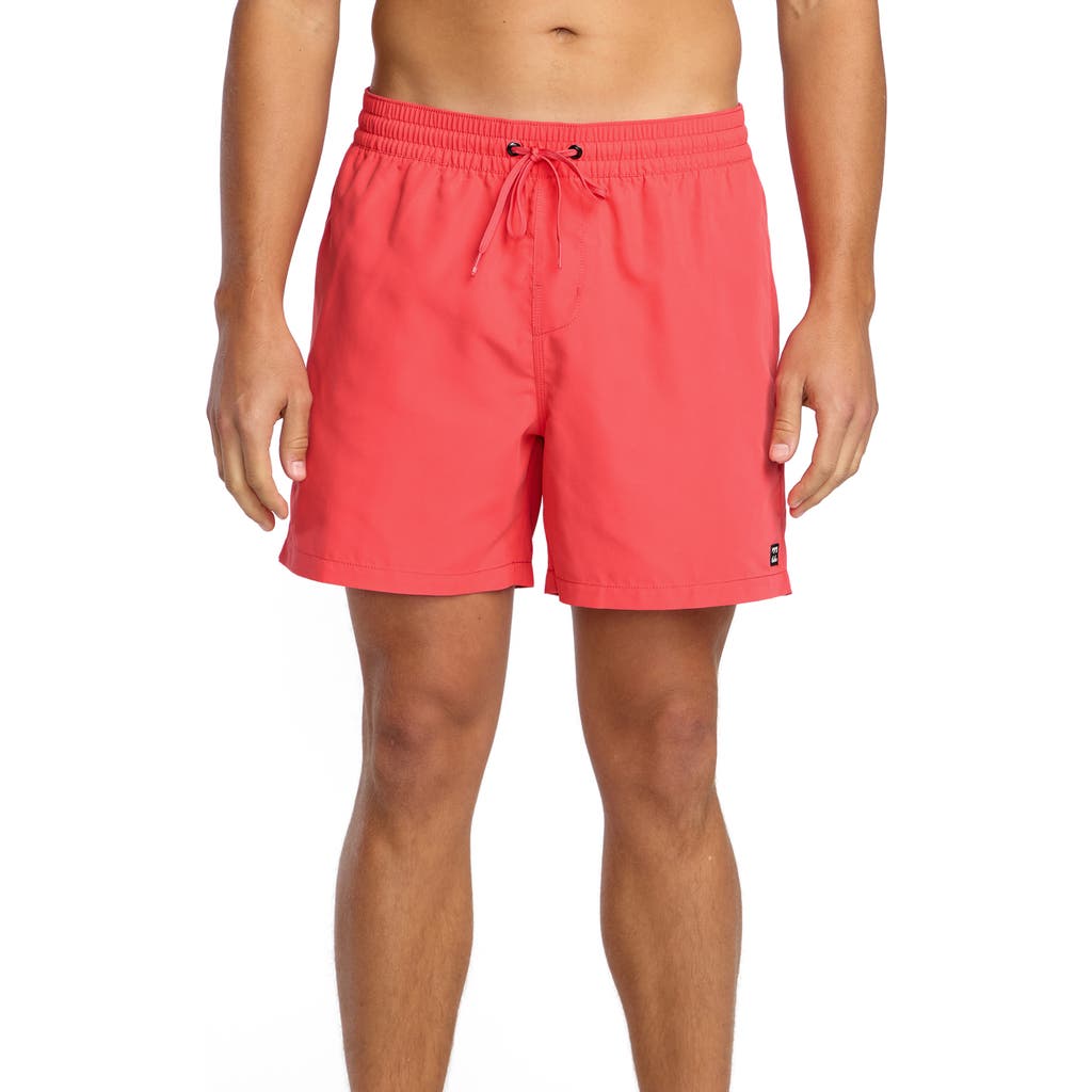 Billabong All Day Layback Swim Trunks In Pink