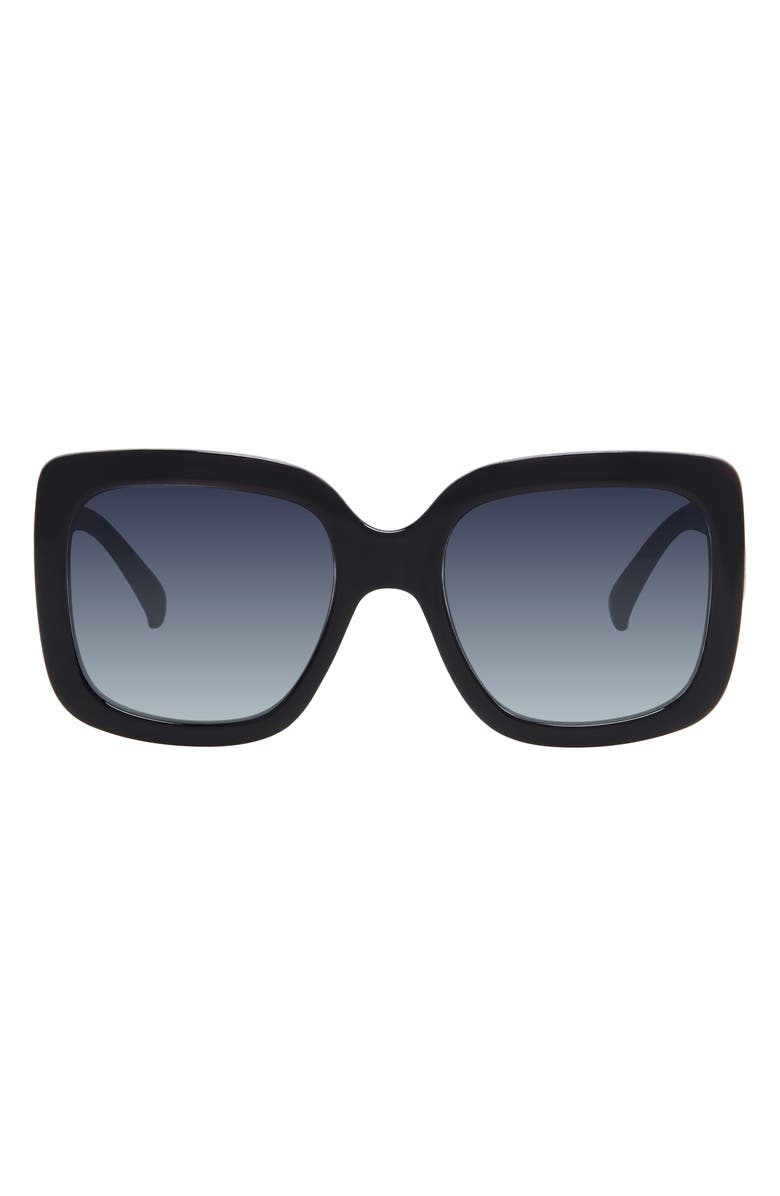 Kurt Geiger London 53mm Square Sunglasses, Main, color, Black/ Lilac Crystal Bi-Layer