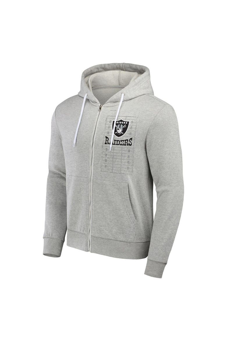 Men's NFL x Darius Rucker Collection by Fanatics Heather Gray Las Vegas Raiders Domestic Full-Zip Hoodie, Alternate, color, Heather Gray