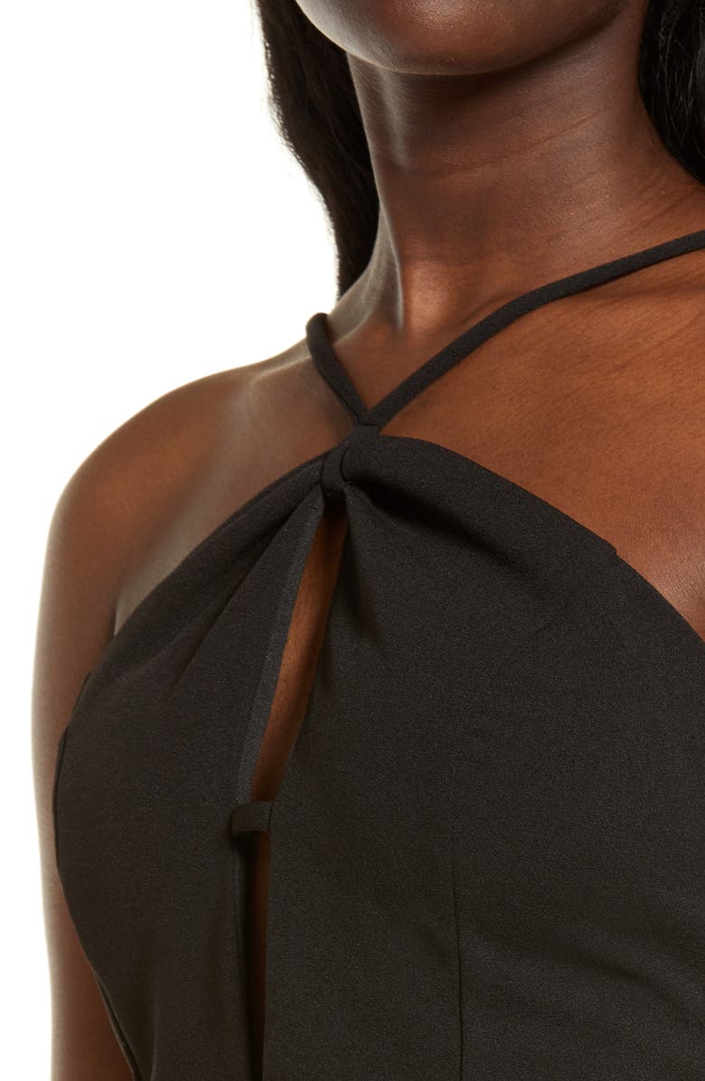 LOVE, NICKIE LEW Halter Neck Cutout Body-Con Dress, Alternate, color, 