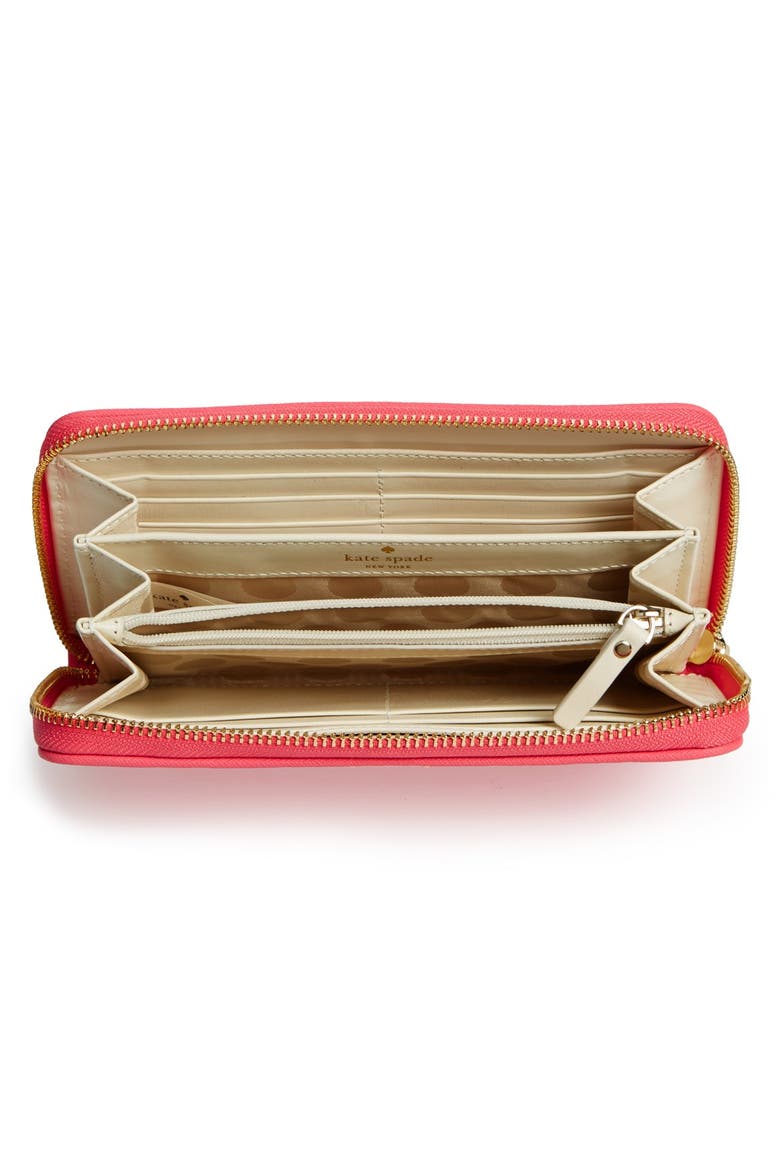 'cedar street - perforated lacey' zip around wallet, Alternate, color, SURPRISE CORAL