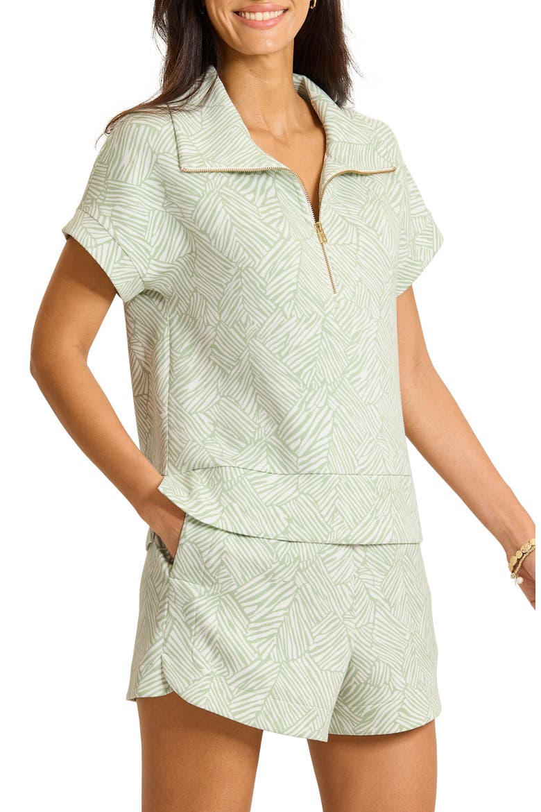 Palm Voyage Porto Fronds Shirt, Alternate, color, EXTRA LIGHT MARGARITA