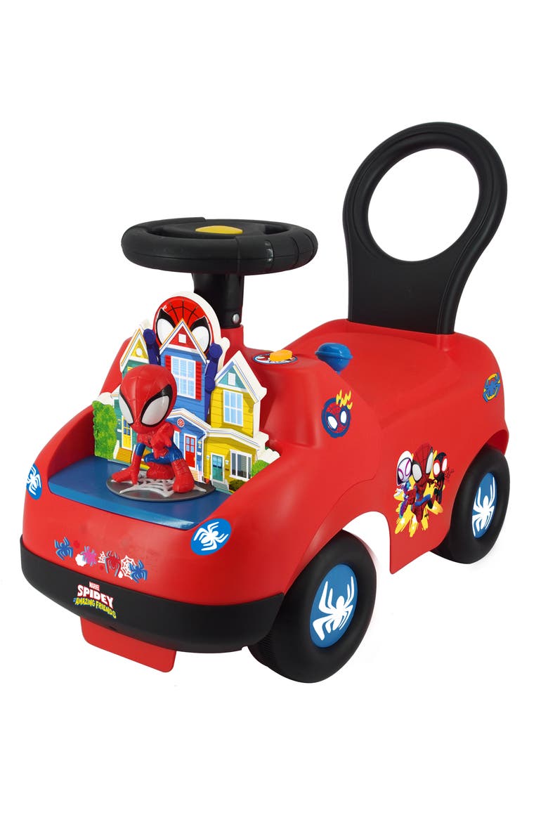Kiddieland Lights N' Sounds Spidey Adventure Rideon, Main, color, Multicolored