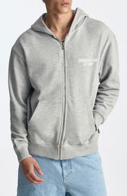 Brooklyn Industries Logo Cotton Zip Hoodie