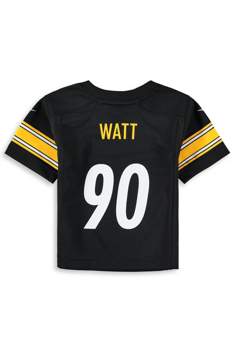 Nike Infant Nike T.J. Watt Black Pittsburgh Steelers Player Game Jersey, Alternate, color, 