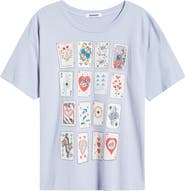 Daydreamer Cards for Dreamers Oversize Cotton Graphic T-Shirt