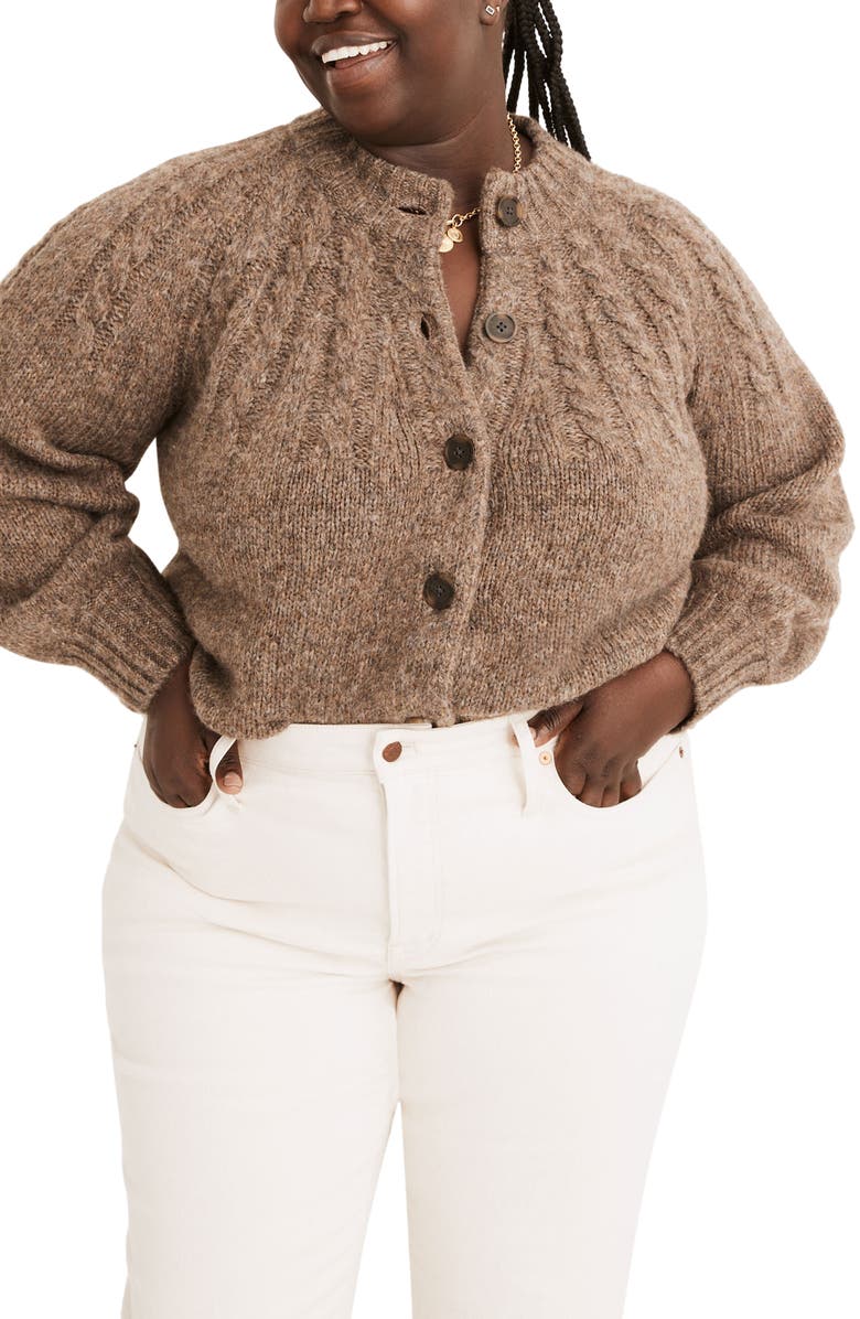 Madewell Harwood Cable Cardigan, Main, color,