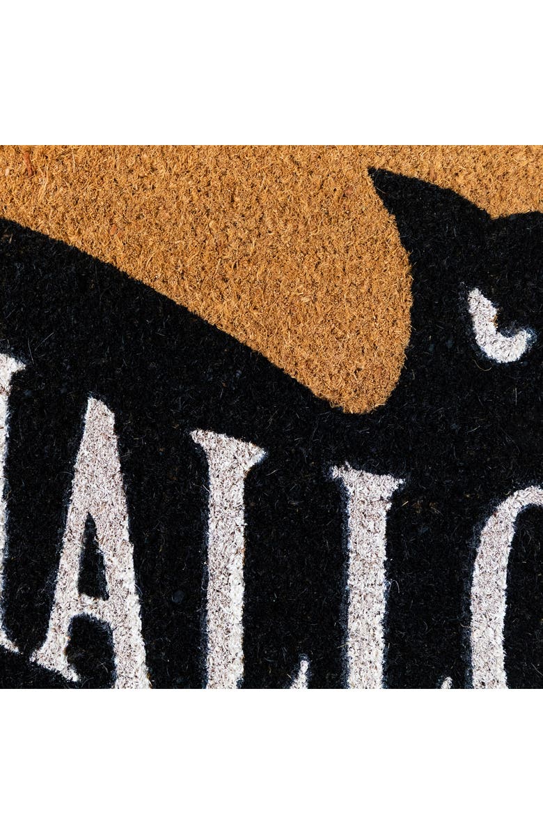 Northlight Natural Coir "Halloween" Bat Shaped Doormat - 18" x 30", Alternate, color, Black