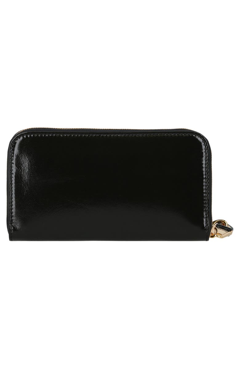 Moschino Debossed Logo Continental Wallet, Alternate, color, 