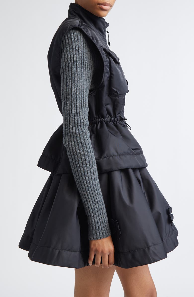 Cecilie Bahnsen Bree Nylon Vest, Alternate, color, Black