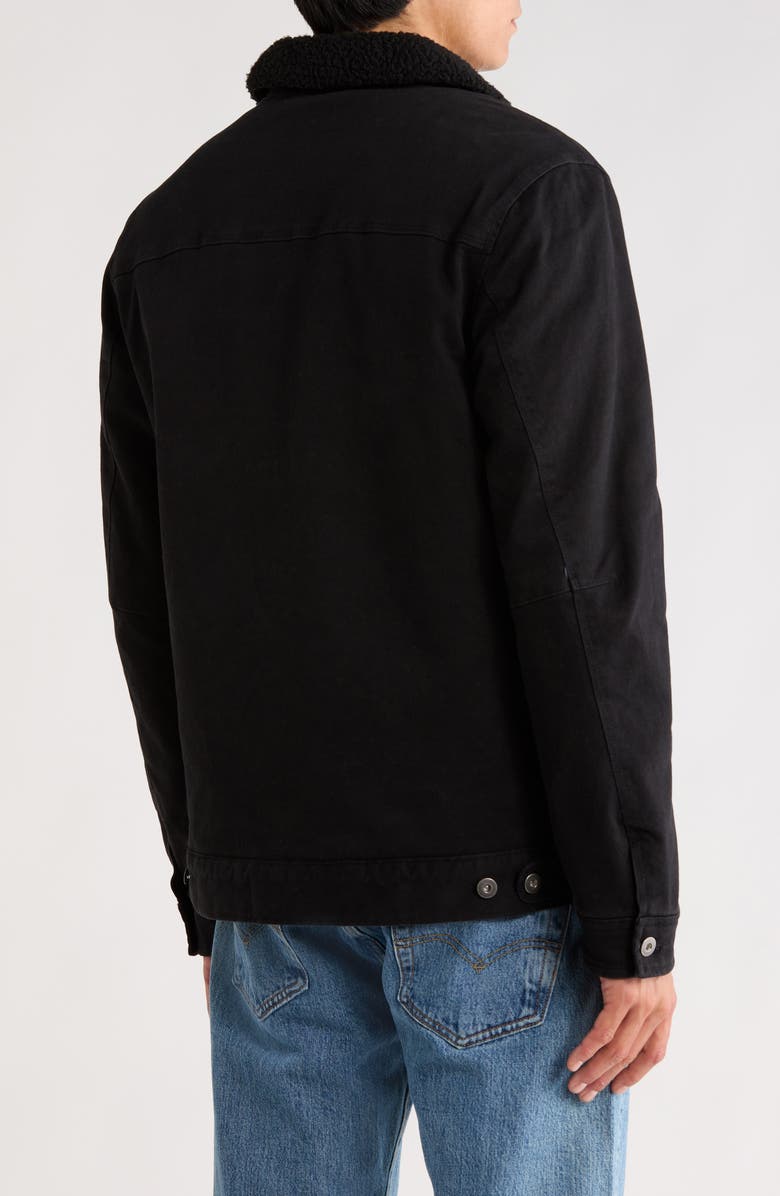 BP. Fleece Lined Cotton Twill Ledger Jacket, Alternate, color, Black