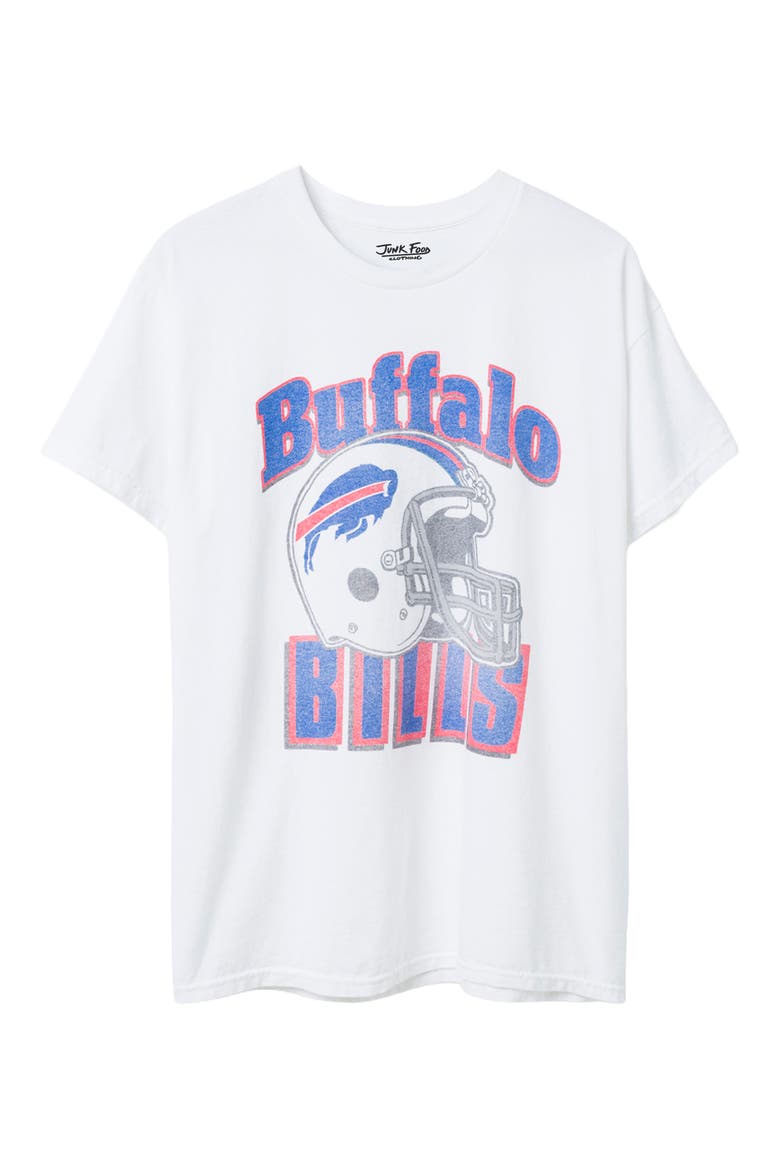 Buffalo Bills Throwback Helmet Cotton Graphic T-Shirt, Main, color, WHITE