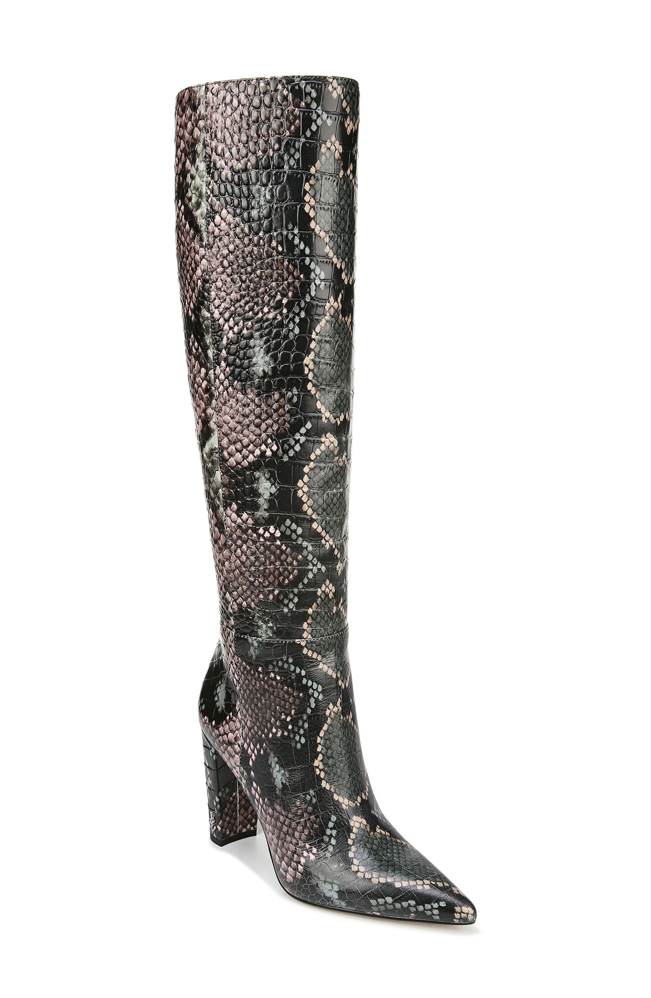 Raakel Knee High Boot, Main, color, WINTERGREEN MULTI LEATHER